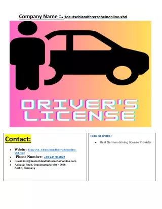 company name 1deutschlandfhrerscheinonline xbd