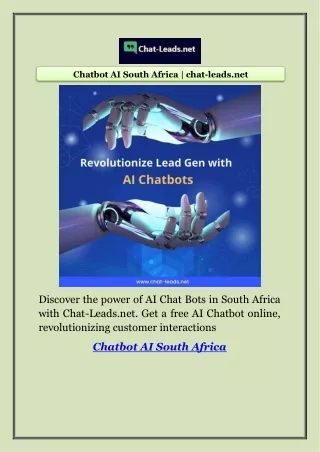 Chatbot AI South Africa | chat-leads.net