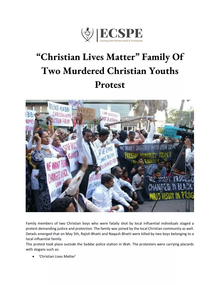 christian lives matter family of two murdered