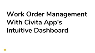 work order management with civita app s intuitive