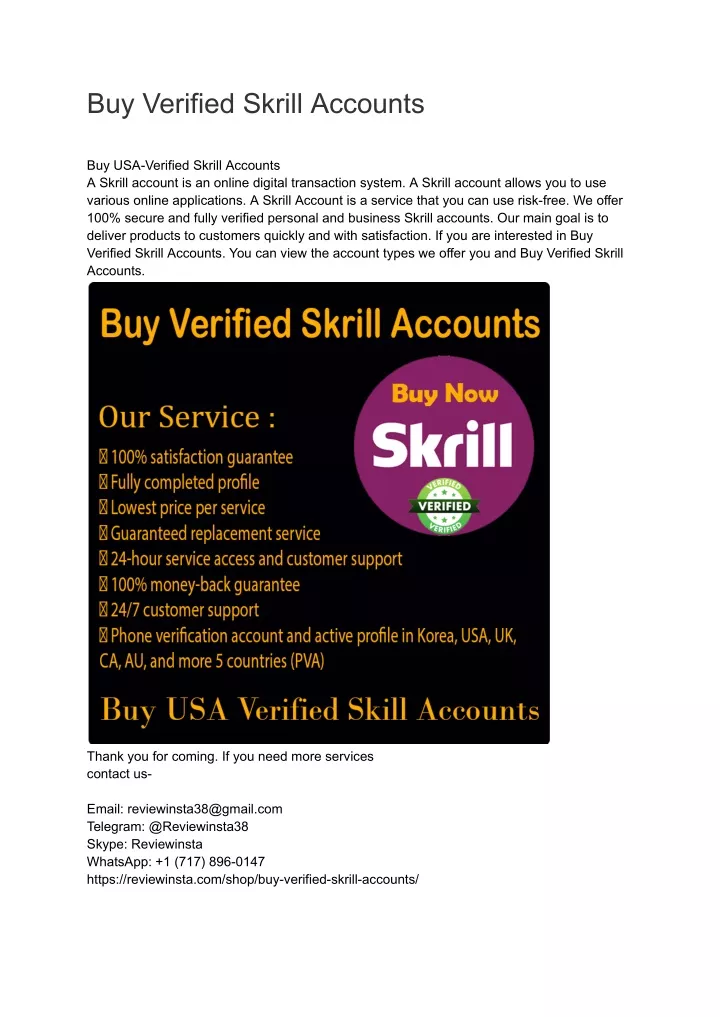 buy verified skrill accounts