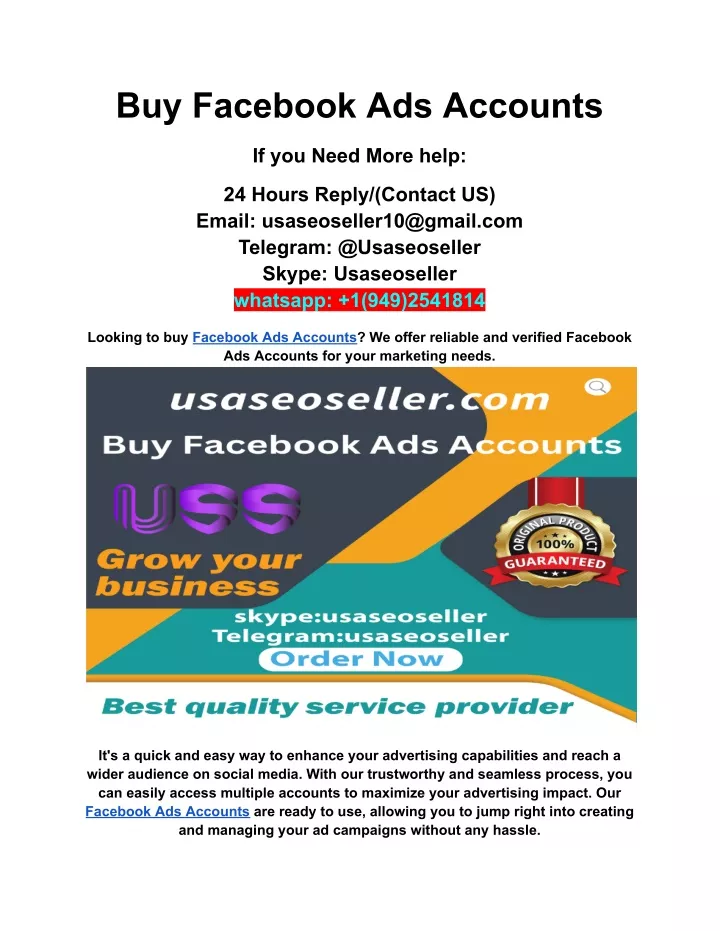 buy facebook ads accounts