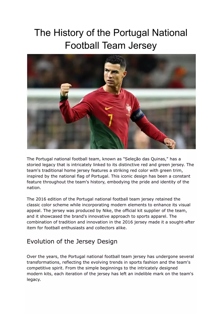the history of the portugal national football
