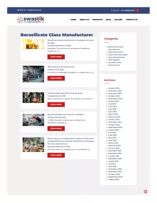 Borosilicate glass manufacturer vadodara