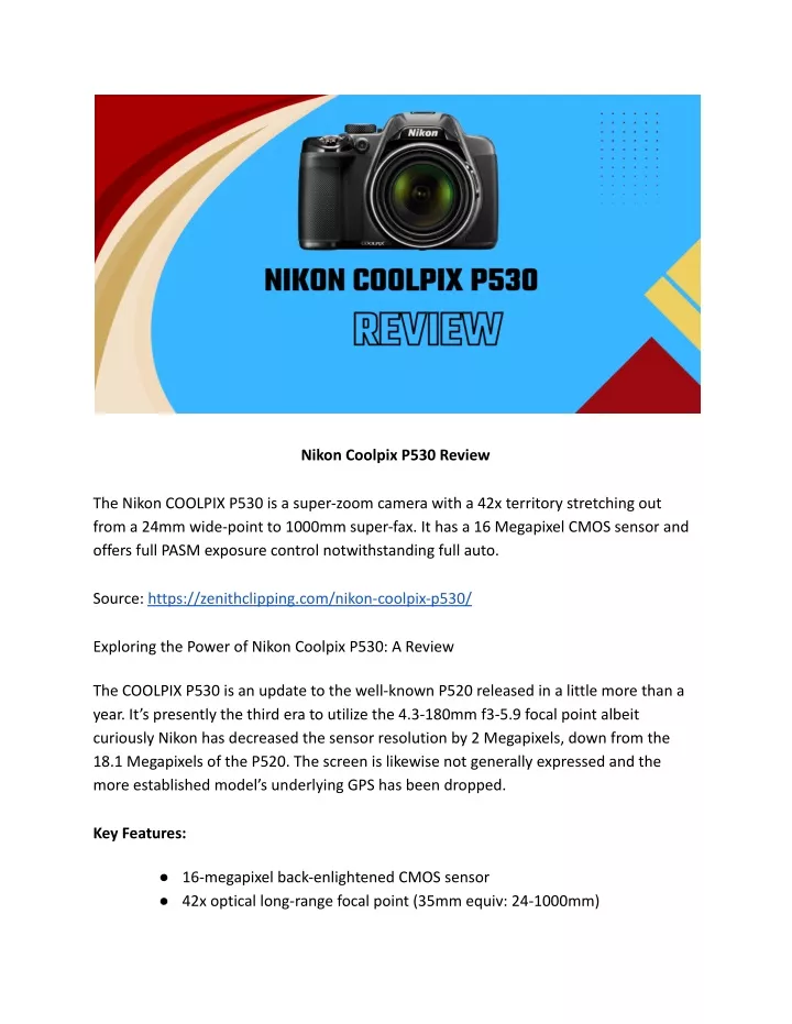 nikon coolpix p530 review