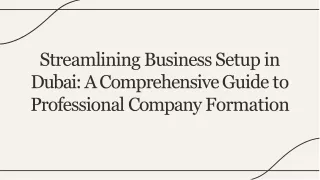 streamlining business setup in dubai a comprehensive guide to professional company formation