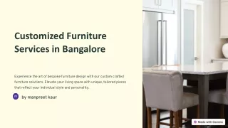 Customised furniture in Bangalore