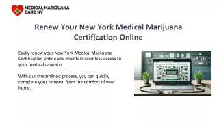 Renew Your New York Medical Marijuana Certification Online