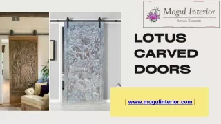 Lotus Carved Doors - www.mogulinterior.com