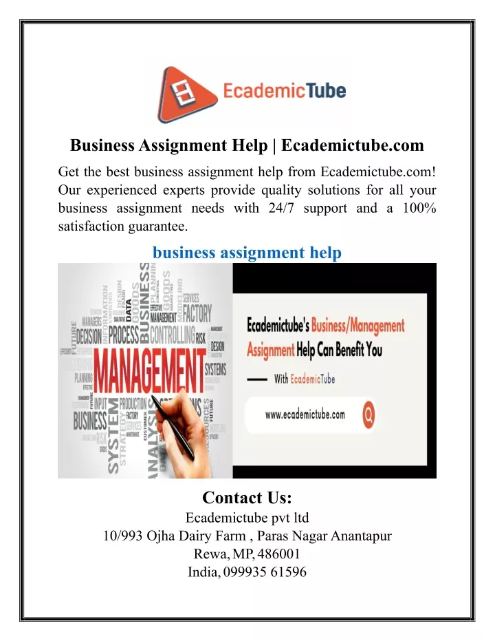 business assignment help ecademictube com