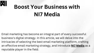 Boost Your Business with NI7 Media