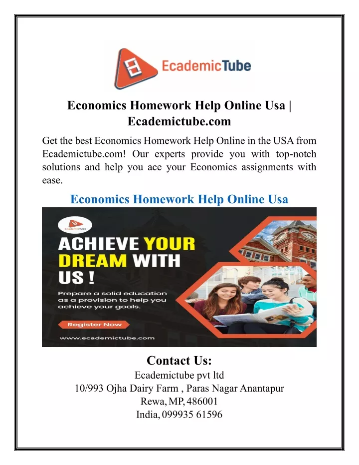 economics homework help online usa ecademictube