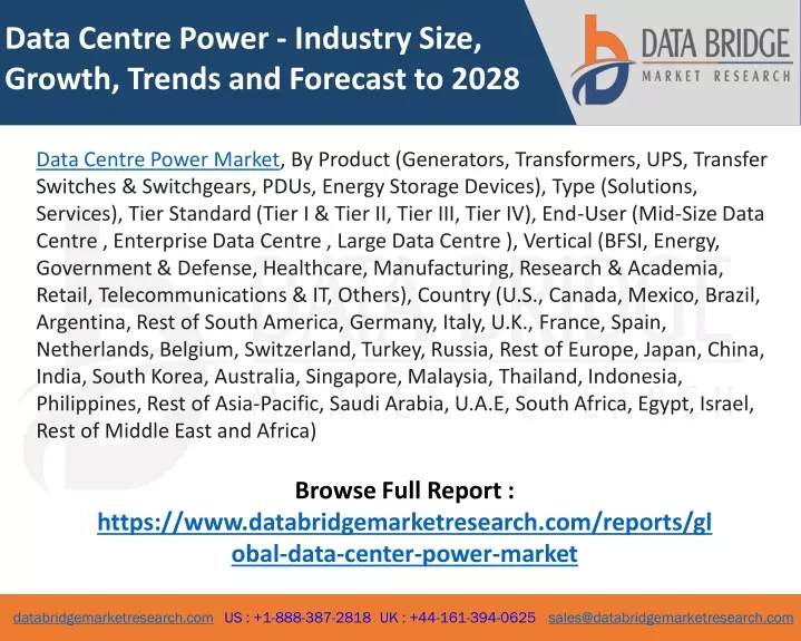data centre power industry size growth trends