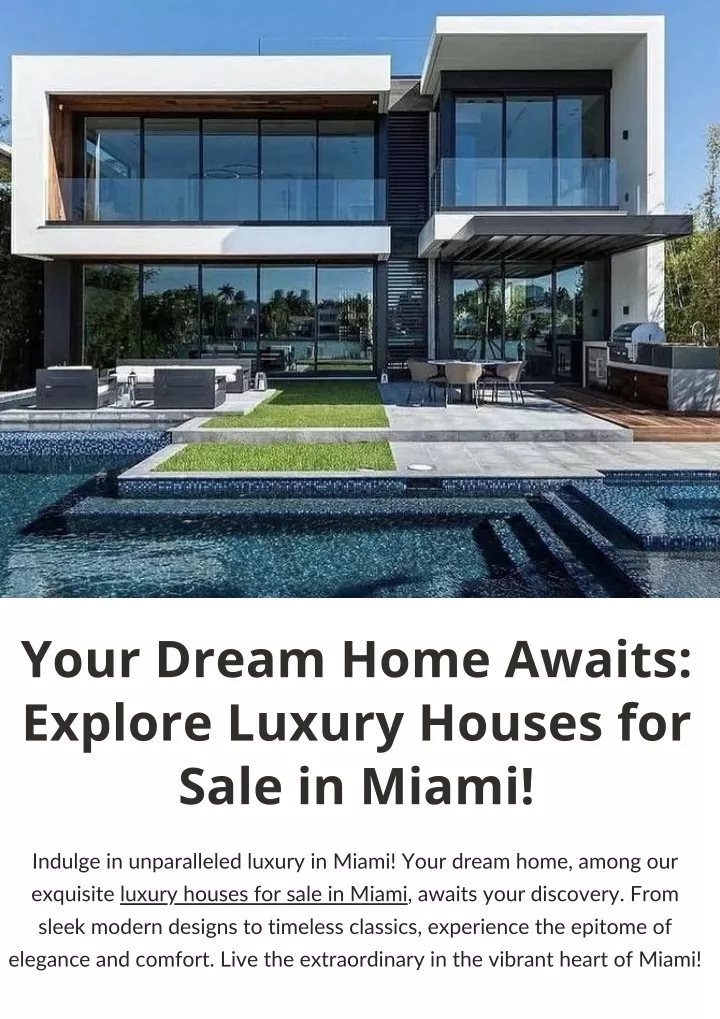 Ppt Your Dream Home Awaits Explore Luxury Houses For Sale In Miami Powerpoint Presentation