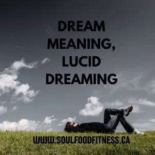 What are your dreams telling you — Soul Food Fitness