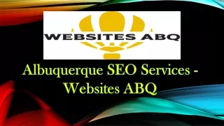 Albuquerque SEO Services - Websites ABQ