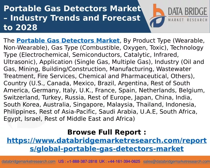 portable gas detectors market industry trends