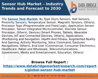 sensor hub market industry trends and forecast