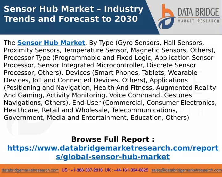 sensor hub market industry trends and forecast