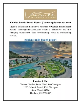 golden sands beach resort vanneegoldensands com