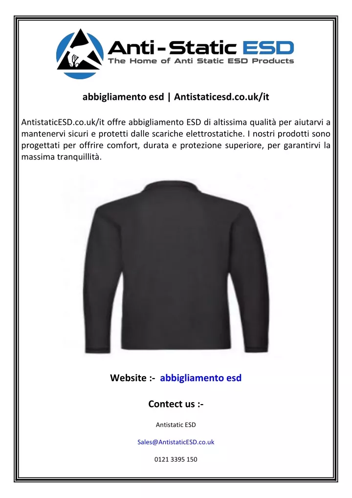 abbigliamento esd antistaticesd co uk it