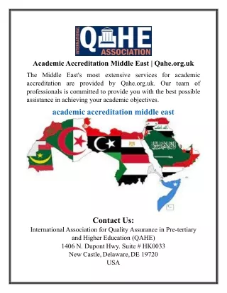 academic accreditation middle east qahe org uk