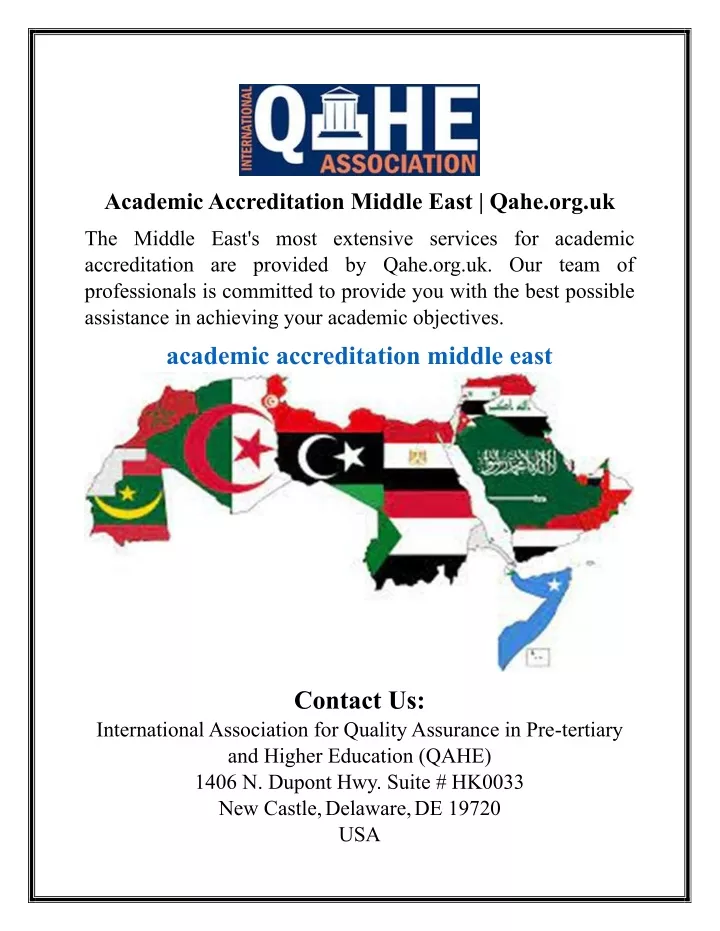 academic accreditation middle east qahe org uk