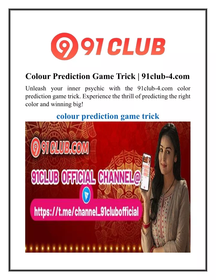 colour prediction game trick 91club 4 com