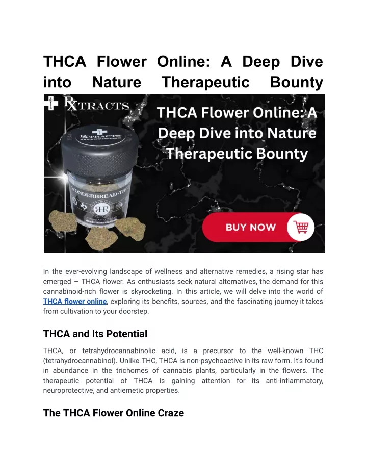 thca flower online a deep dive into nature