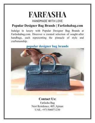Popular Designer Bag Brands | Farfashabag.com