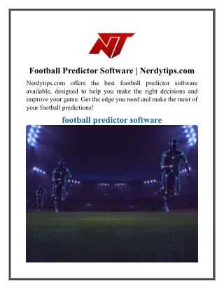 Football Predictor Software | Nerdytips.com