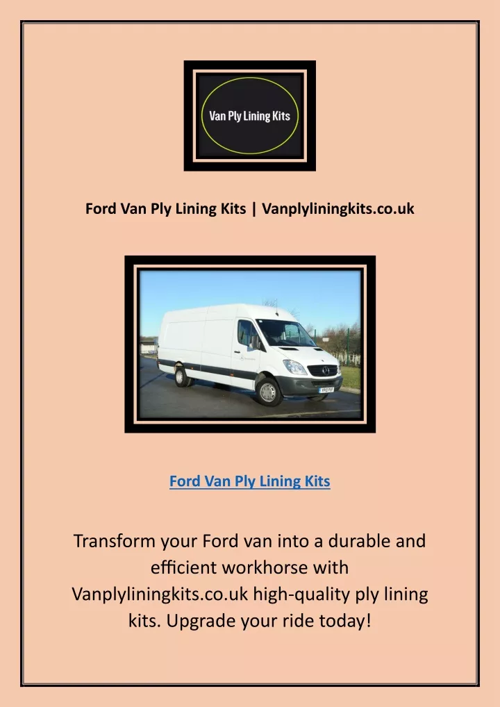 ford van ply lining kits vanplyliningkits co uk