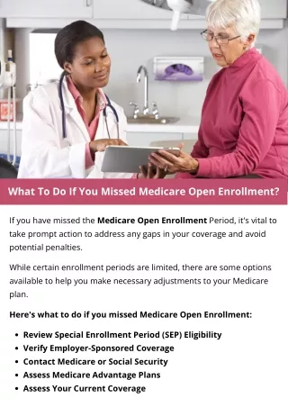 what to do if you missed medicare open enrollment