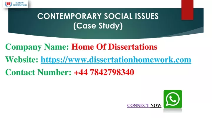 contemporary social issues case study