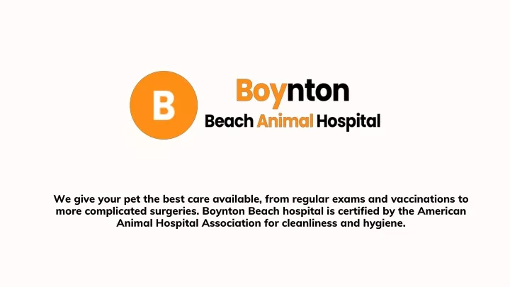 we give your pet the best care available from