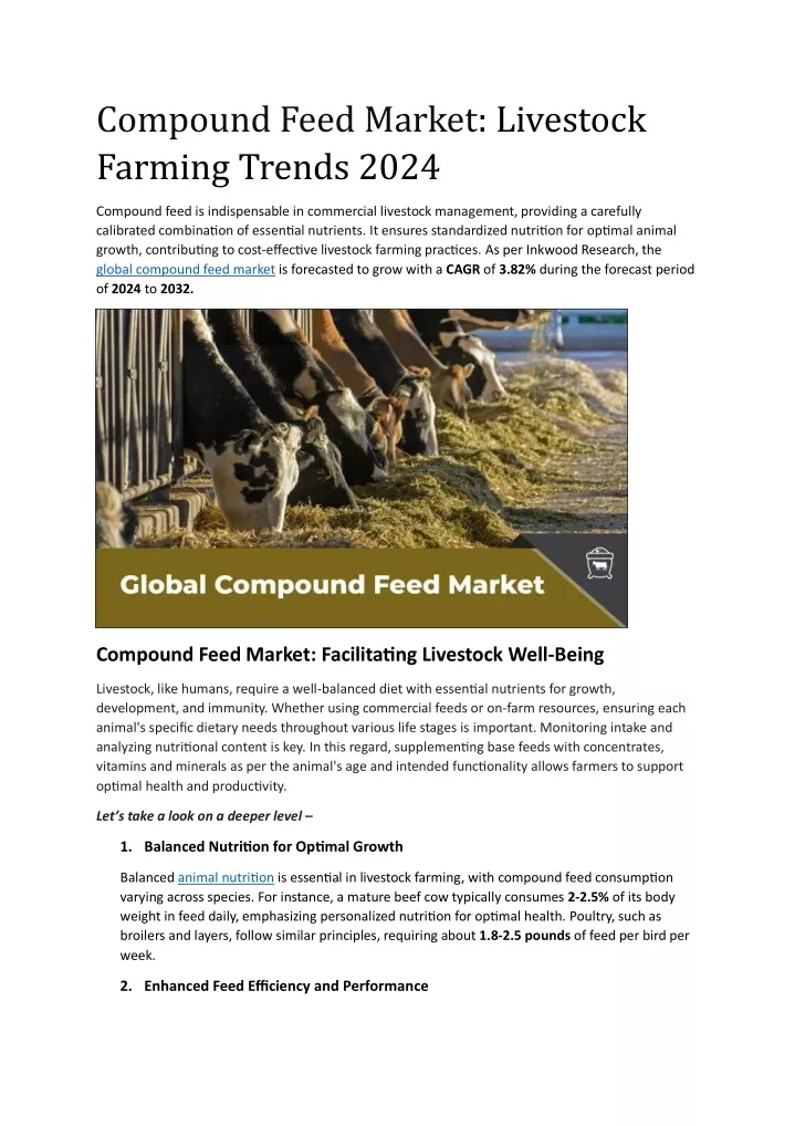 compound feed market livestock farming trends 2024