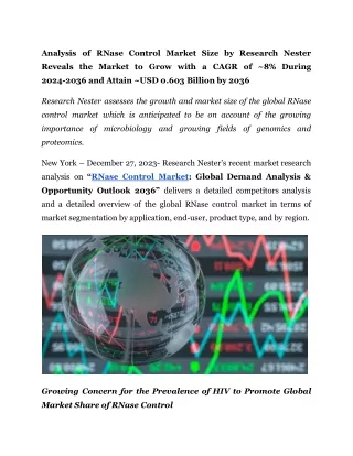 analysis of rnase control market size by research
