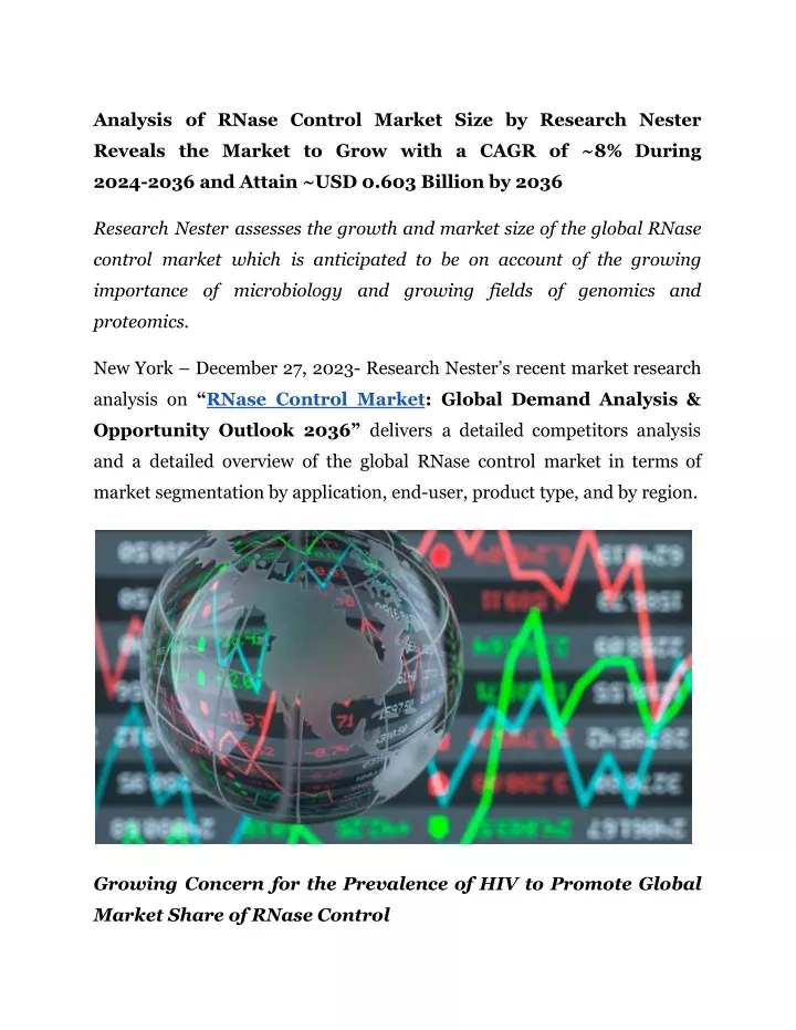 analysis of rnase control market size by research