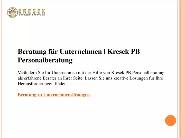 beratung f r unternehmen kresek