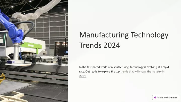manufacturing technology trends 2024
