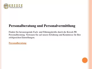 personalberatung und personalvermittlung finden