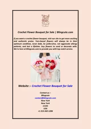 Crochet Flower Bouquet for Sale  Blingcute.com