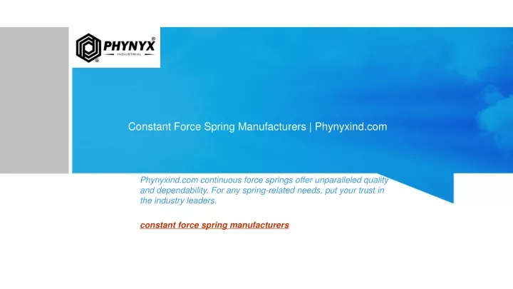 constant force spring manufacturers phynyxind com