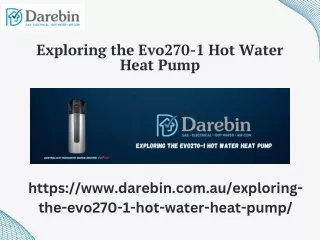 Evoheat Evo270-1 Hot Water Heat Pump