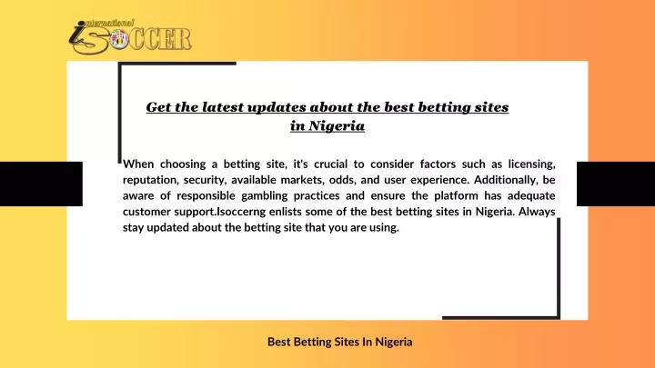 get the latest updates about the best betting