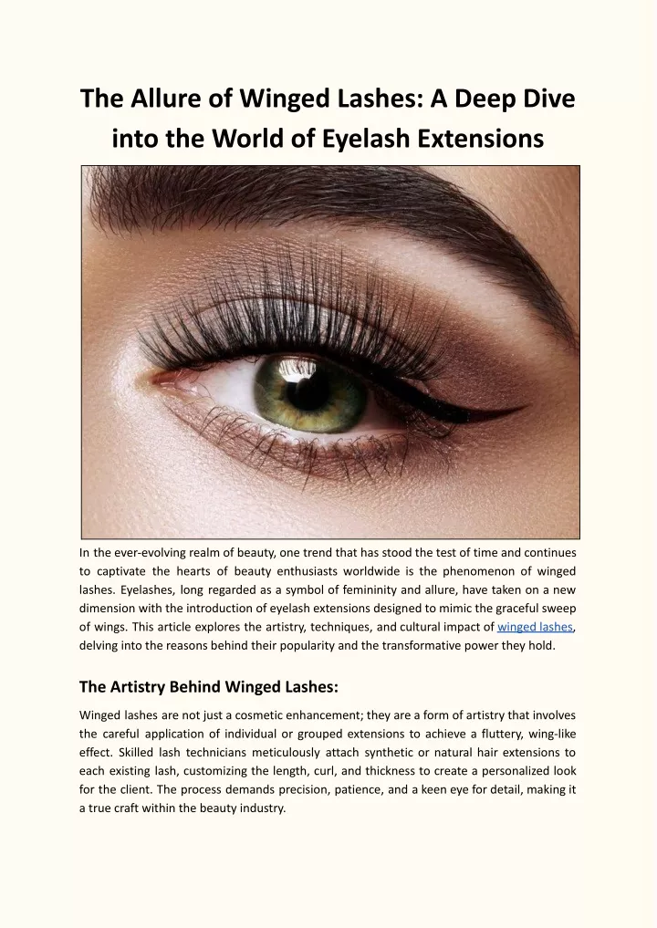 the allure of winged lashes a deep dive into
