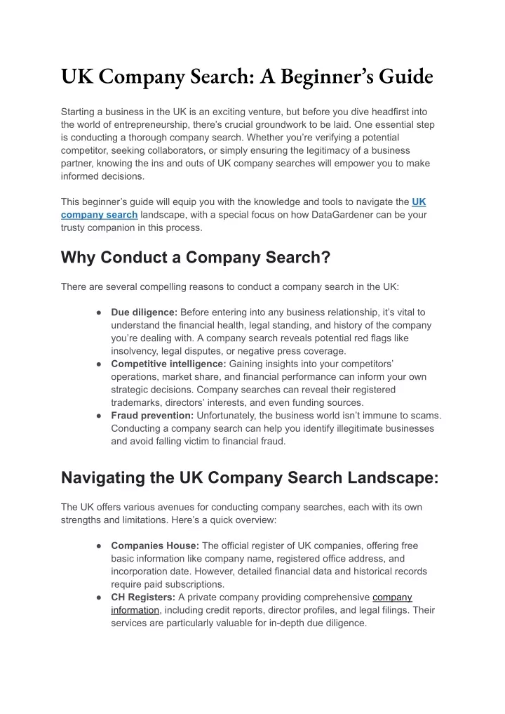 uk company search a beginner s guide