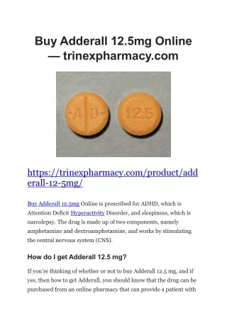 Buy Adderall 12.5mg Online — trinexpharmacy.com