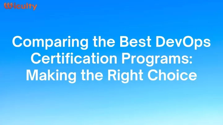 comparing the best devops certification programs