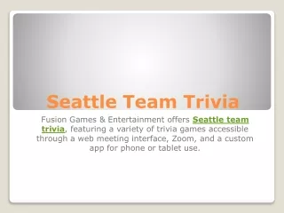 seattle team trivia fusion games entertainment